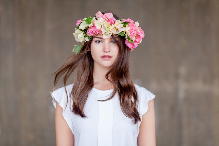 Day 3 of British Flowers Week 2016, featuring a summer festival flower crown designed by Amanda Austin, presented to you by New Covent Garden Flower Market